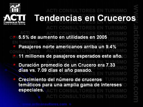 Tendencias en Cruceros